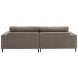 ECKSOFA  in Flachgewebe Taupe  177/253 cm  - Taupe/Schwarz, Design, Textil/Metall (177/253cm) - Dieter Knoll