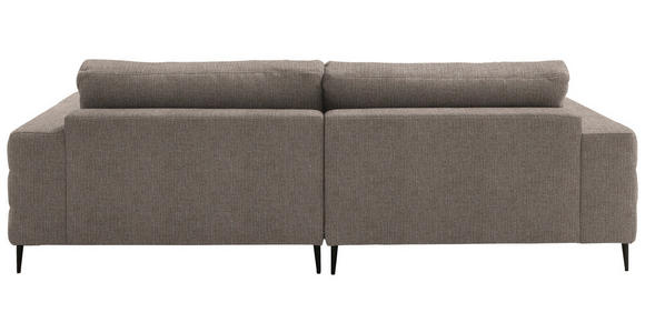 ECKSOFA  in Flachgewebe Taupe  177/253 cm  - Taupe/Schwarz, Design, Textil/Metall (177/253cm) - Dieter Knoll
