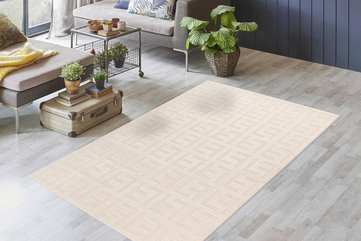 KOBEREC TKANÝ NA PLOCHO, 160/230 cm, bílá - bílá, Konvenční, textil (160/230cm)