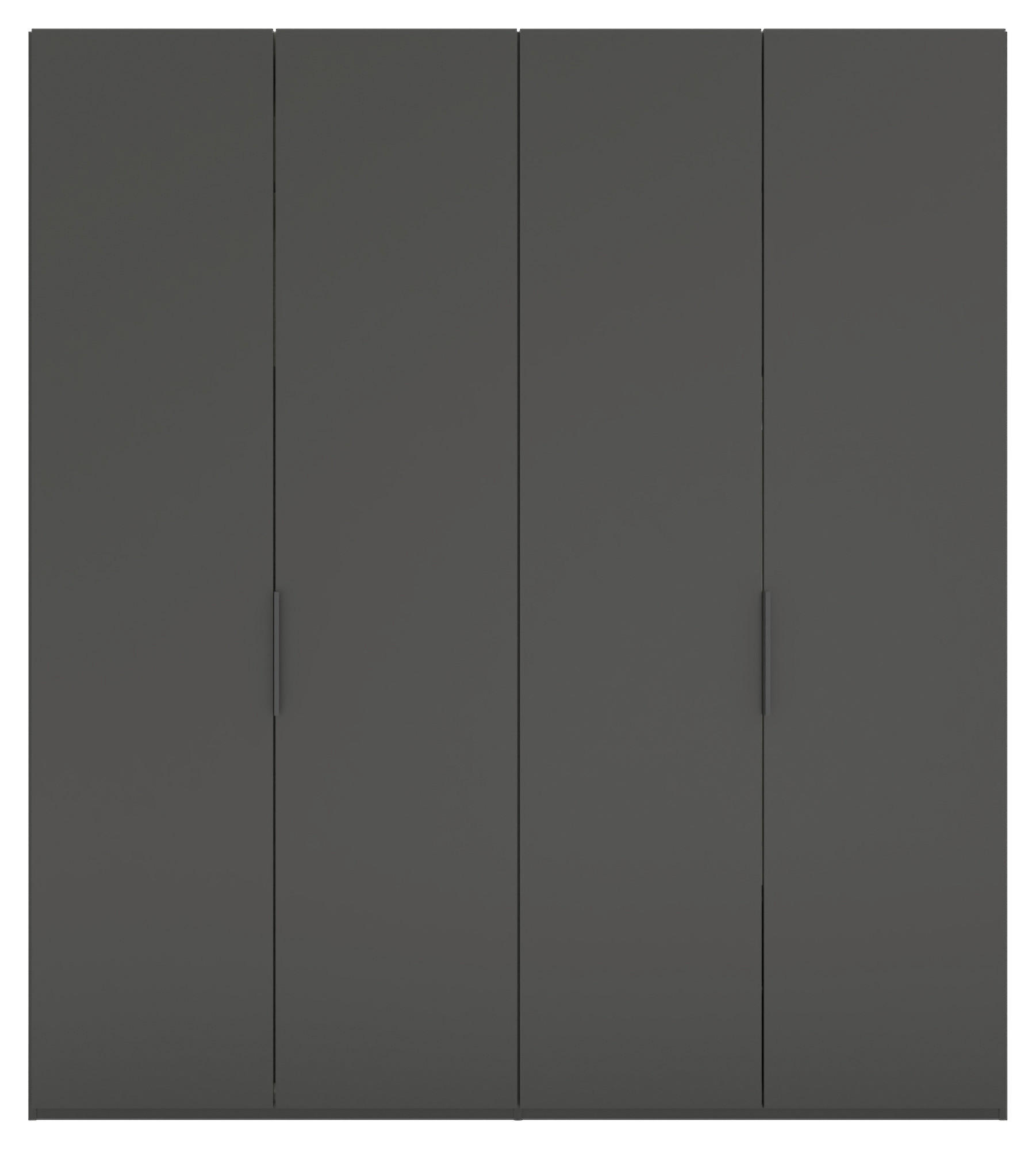 DREHTÜRENSCHRANK 200/223/62 cm 4-türig  - Anthrazit/Schwarz, KONVENTIONELL, Holzwerkstoff/Metall (200/223/62cm) - Visionight