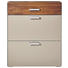 SCHUHSCHRANK Nussbaum furniert, teilmassiv geriffelt Hellbraun, Nussbaumfarben - Hellbraun/Chromfarben, Design, Glas/Holz (90/109/37cm) - Cassando SCHUHSCHRANK Nussbaum furniert, teilmassiv geriffelt Hellbraun, Nussbaumfarben - Hellbraun/Chromfarben, Design, Glas/Holz (90/109/37cm) - Cassando