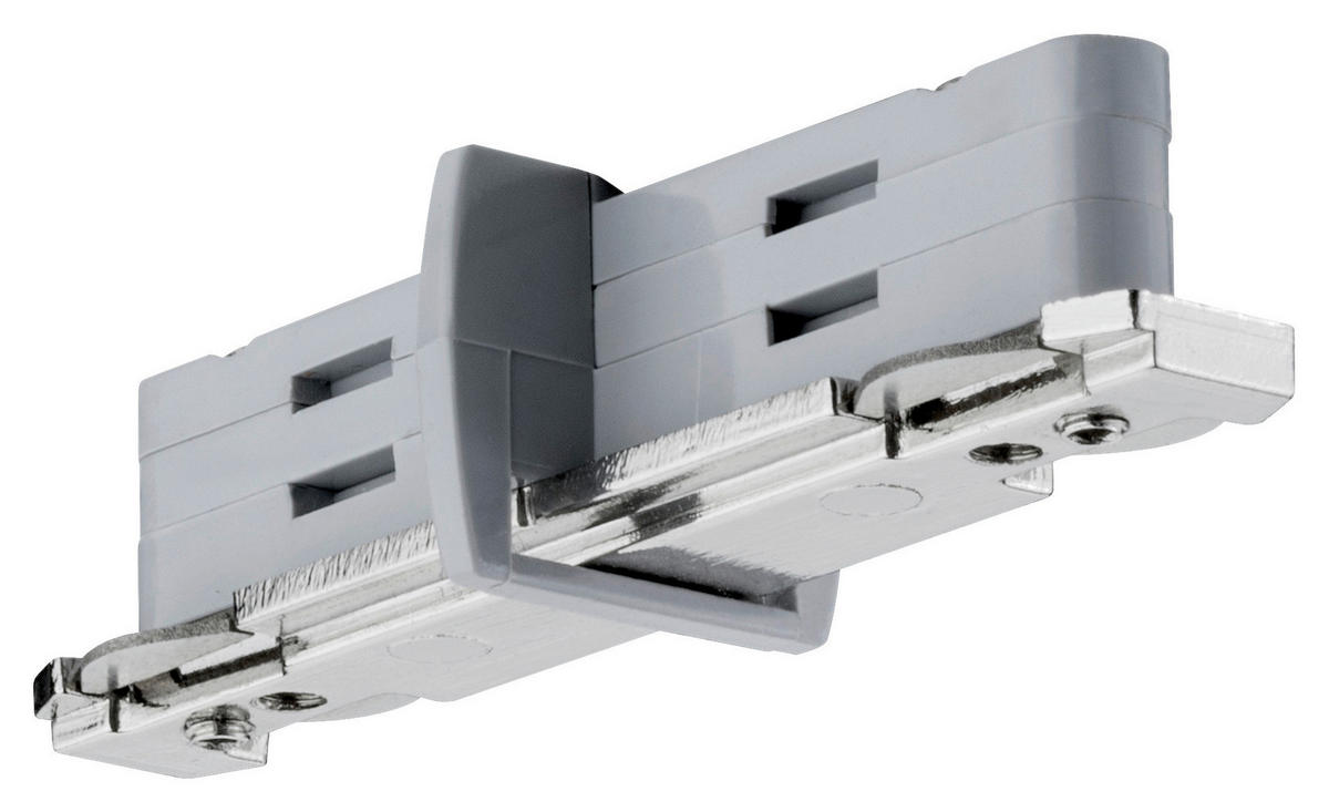 SCHIENENSYSTEM-STROMTRENNER URail 1,8/7/1,8 cm  - Chromfarben, Design, Metall (1,8/7/1,8cm) - Paulmann