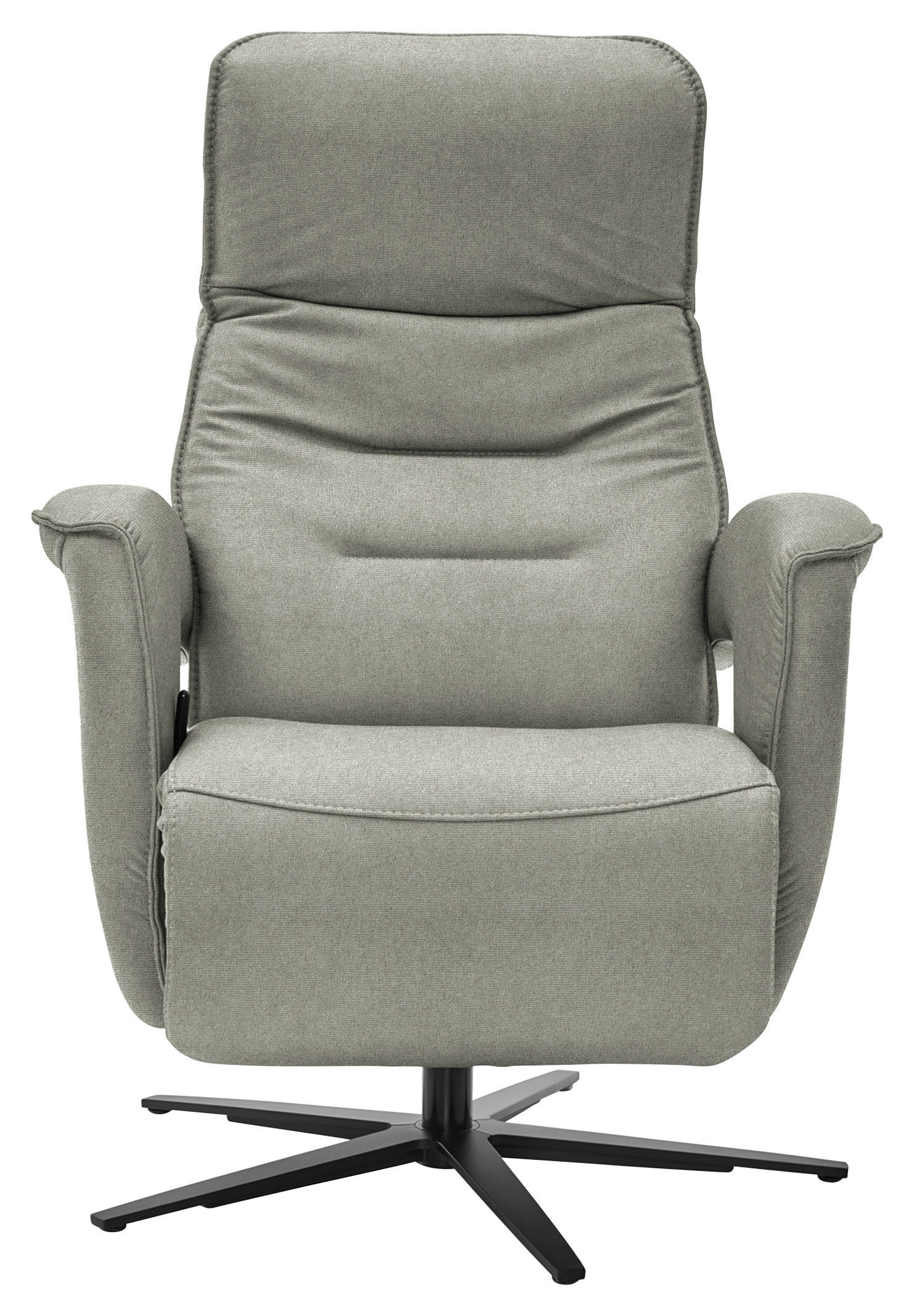 RELAXSESSEL Webstoff Relaxfunktion, Kopfteilverstellung, Rücken echt    - Schlammfarben/Schwarz, Design, Textil/Metall (78/110/87-175cm) - Musterring