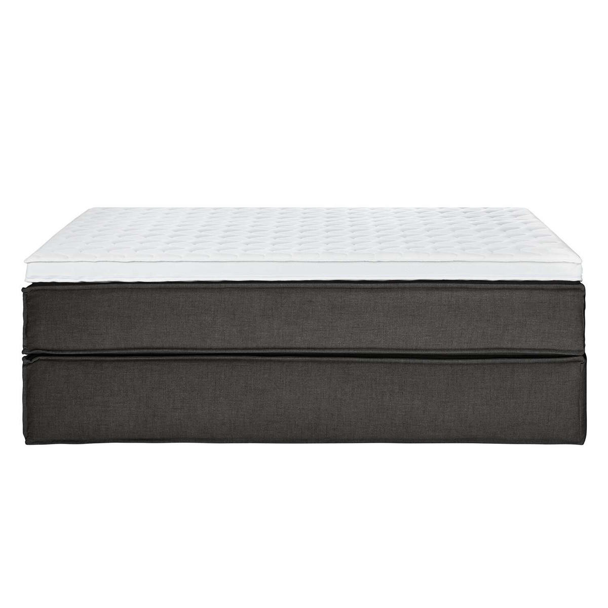 BOXSPRINGBETT 160/200 cm  in Anthrazit  - Anthrazit/Schwarz, Design, Textil (160/200cm) - home24
