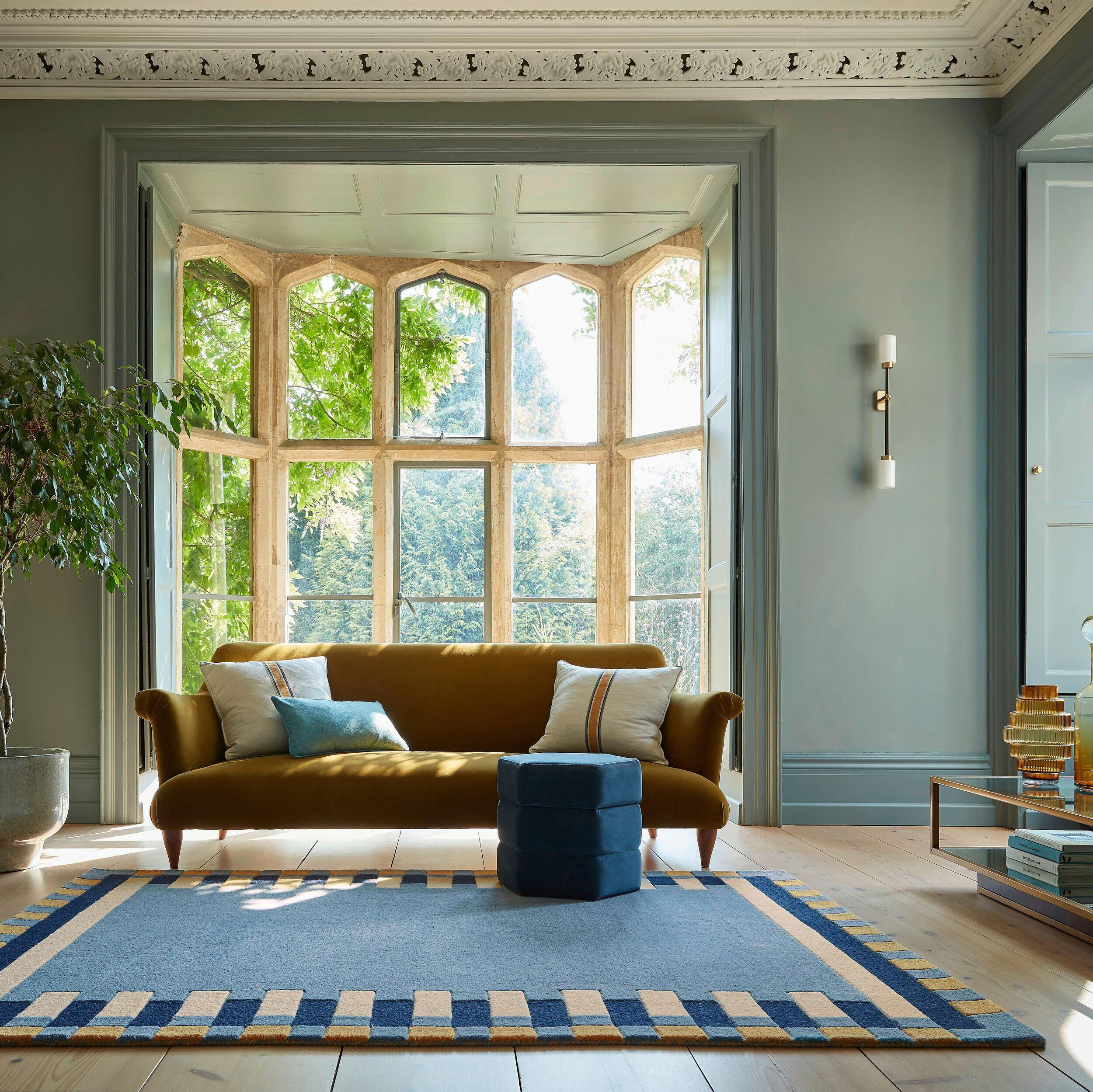 WOLLTEPPICH 160/230 cm Blau, Gelb  - Blau/Gelb, MODERN, Textil (160/230cm) - Xora