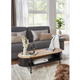 COUCHTISCH 100/54/36,5 cm oval Naturfarben, Schwarz  - Schwarz/Naturfarben, Trend, Holzwerkstoff/Metall (100/54/36,5cm) - Xora
