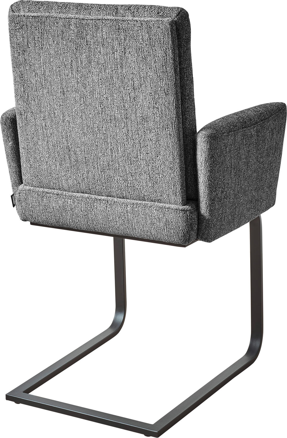 ARMLEHNSTUHL  in Stahl Chenille  - Schwarz/Grau, Design, Textil/Metall (56/92/60cm) - Dieter Knoll