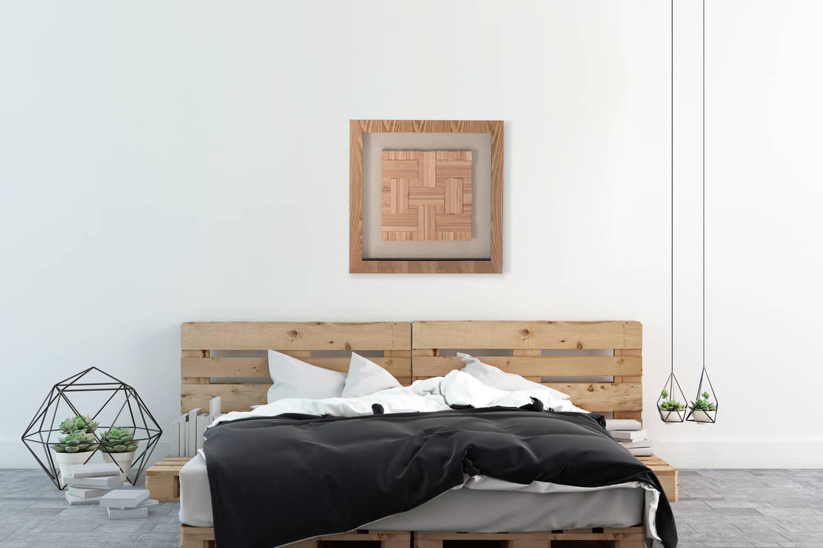 OBJEKTBILD 60/60 cm  - Weiss/Braun, Trend, Holz/Holzwerkstoff (60/60cm) - Kayoom