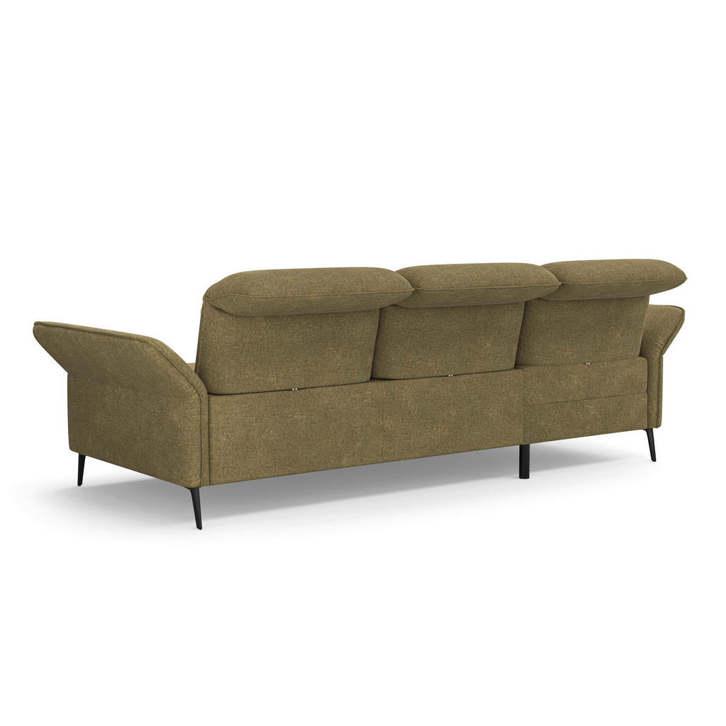 Thumbnail - Sit & More Ecksofa, Olivgrün, Textil, 4,5-Sitzer, Ottomane links, L-Form, 264x198 cm, Goldenes M, Oeko-Tex® Standard 100...