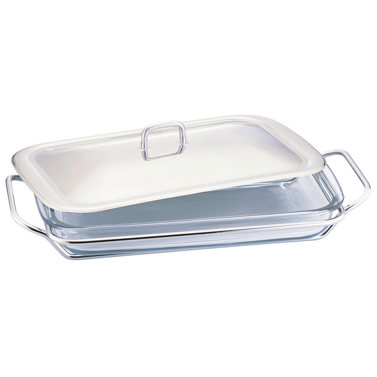 GRIJAČ ZA JELA/CHAFING-DISH  - Basics, staklo/metal (42/7/23,5cm) - Berlinger Haus