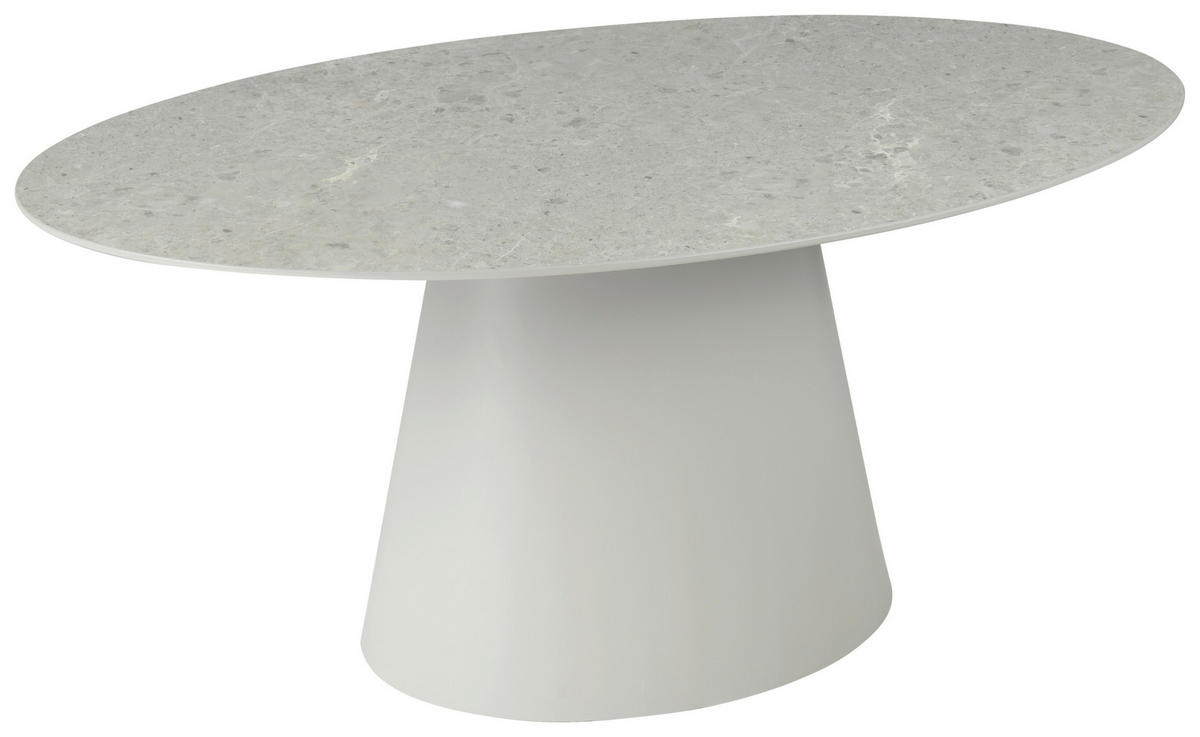 ESSTISCH oval Hellgrau  - Hellgrau, MODERN, Holzwerkstoff (160/75/90cm) - Livetastic