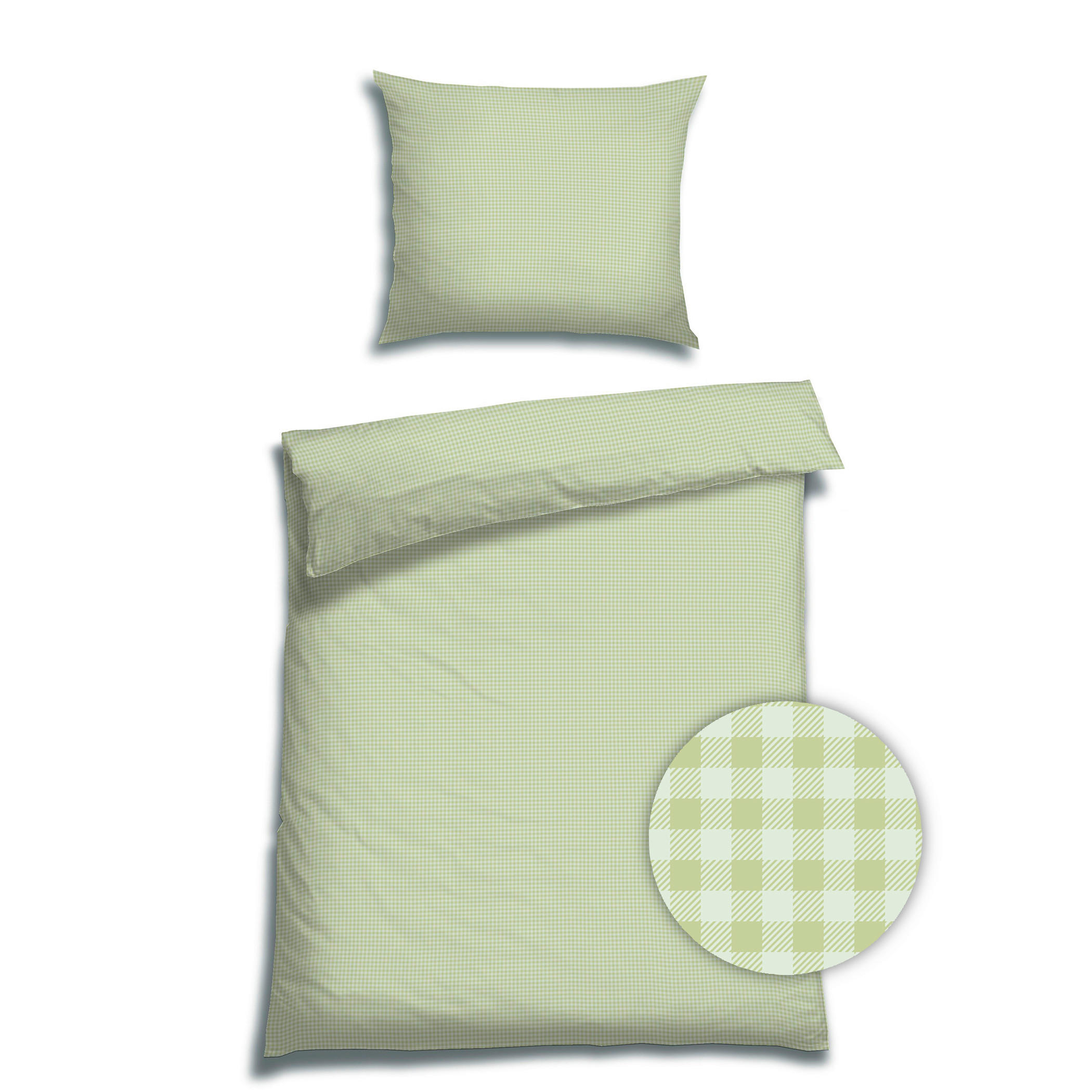 BETTWÄSCHE Satin 140/200 cm  - Salbeigrün, Basics, Textil (140/200cm) - Florella