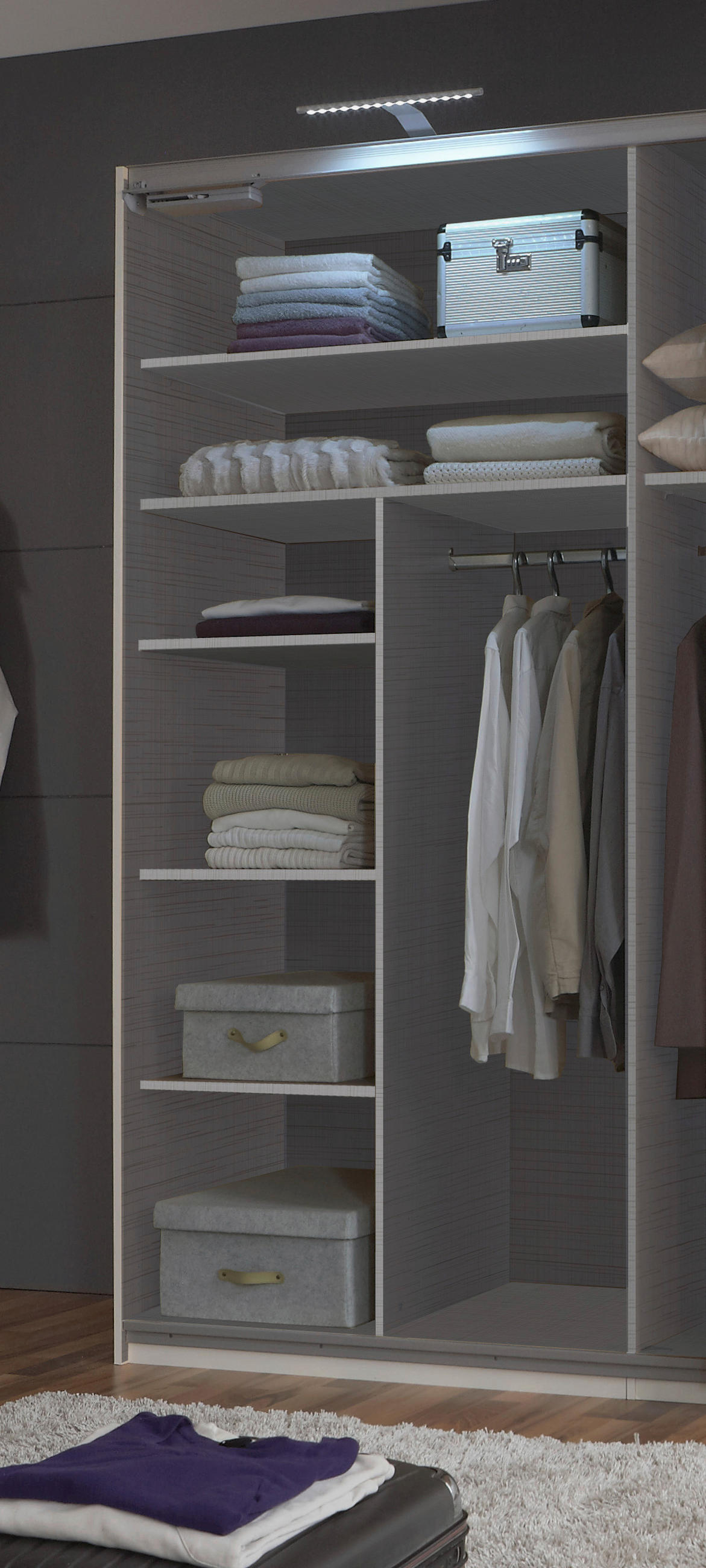 INNENEINTEILUNG 87/150/50 cm Grau  - Grau, Design, Holzwerkstoff (87/150/50cm) - Carryhome