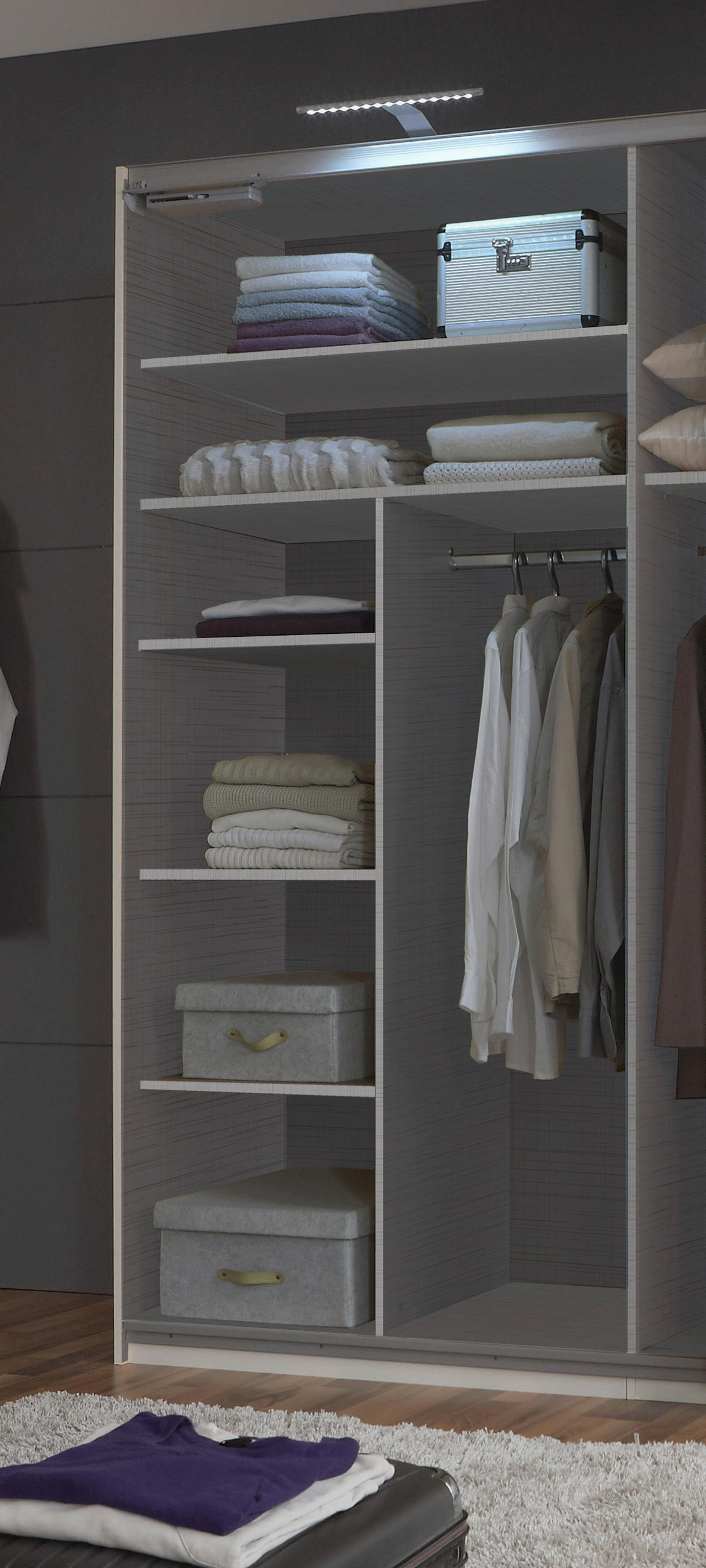 INNENEINTEILUNG 87/150/50 cm Grau  - Grau, Design, Holzwerkstoff (87/150/50cm) - Carryhome