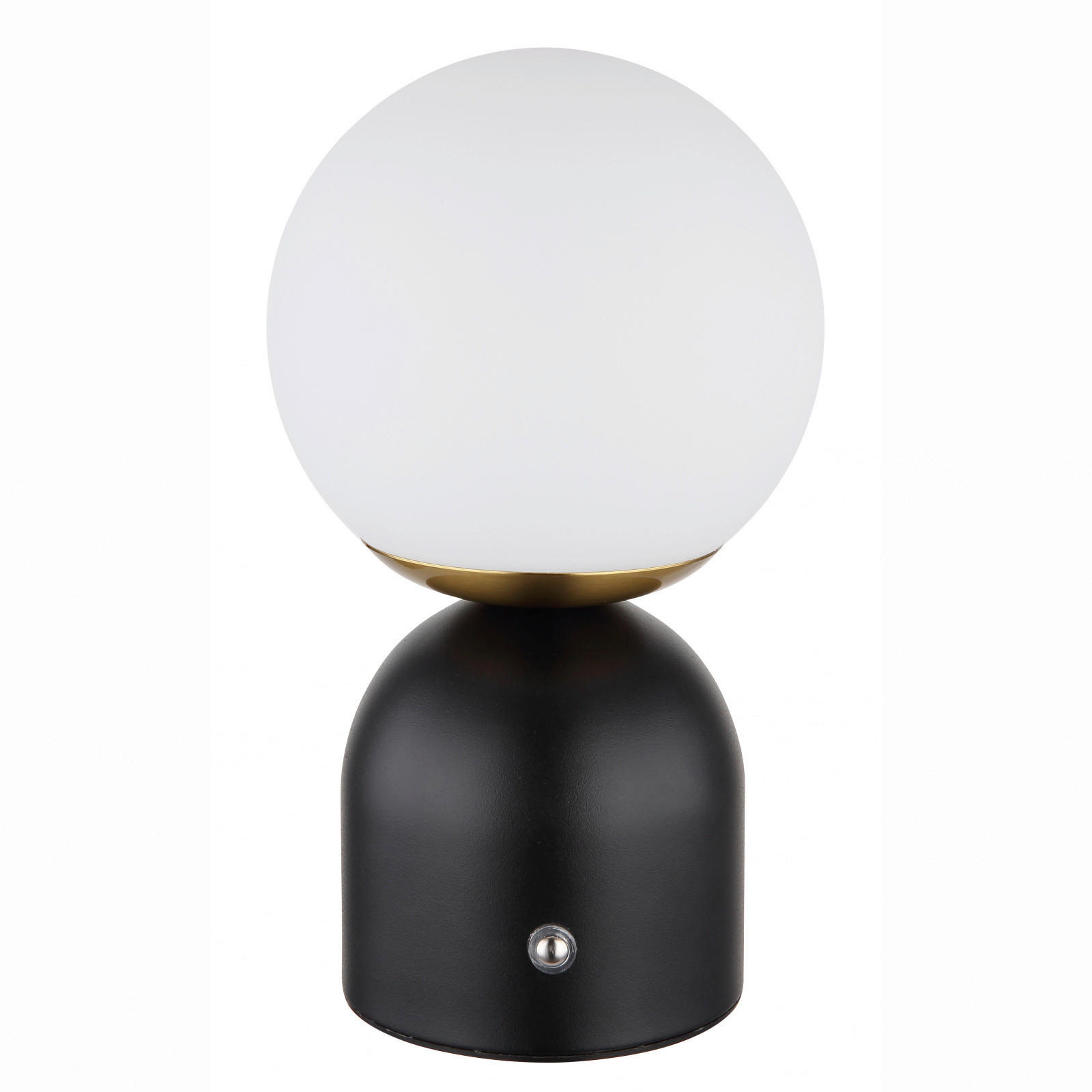 STOLNÍ LED LAMPA, dotykový stmívač, 12/21 cm  - černá/opál, Basics, kov/plast (12/21cm)