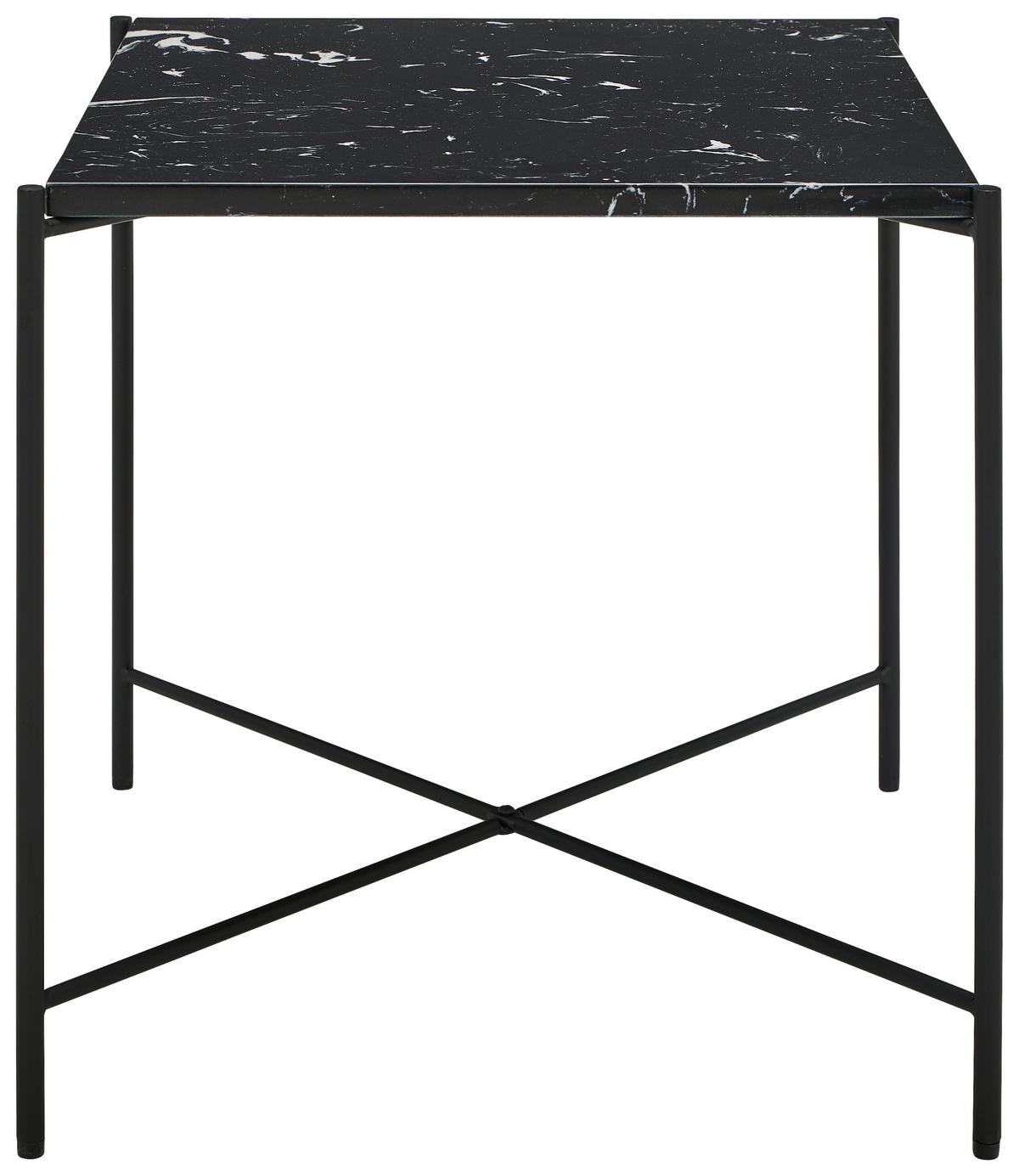 BEISTELLTISCH 40/40/40 cm Schwarz quadratisch  - Schwarz, Trend, Stein/Metall (40/40/40cm) - Landscape