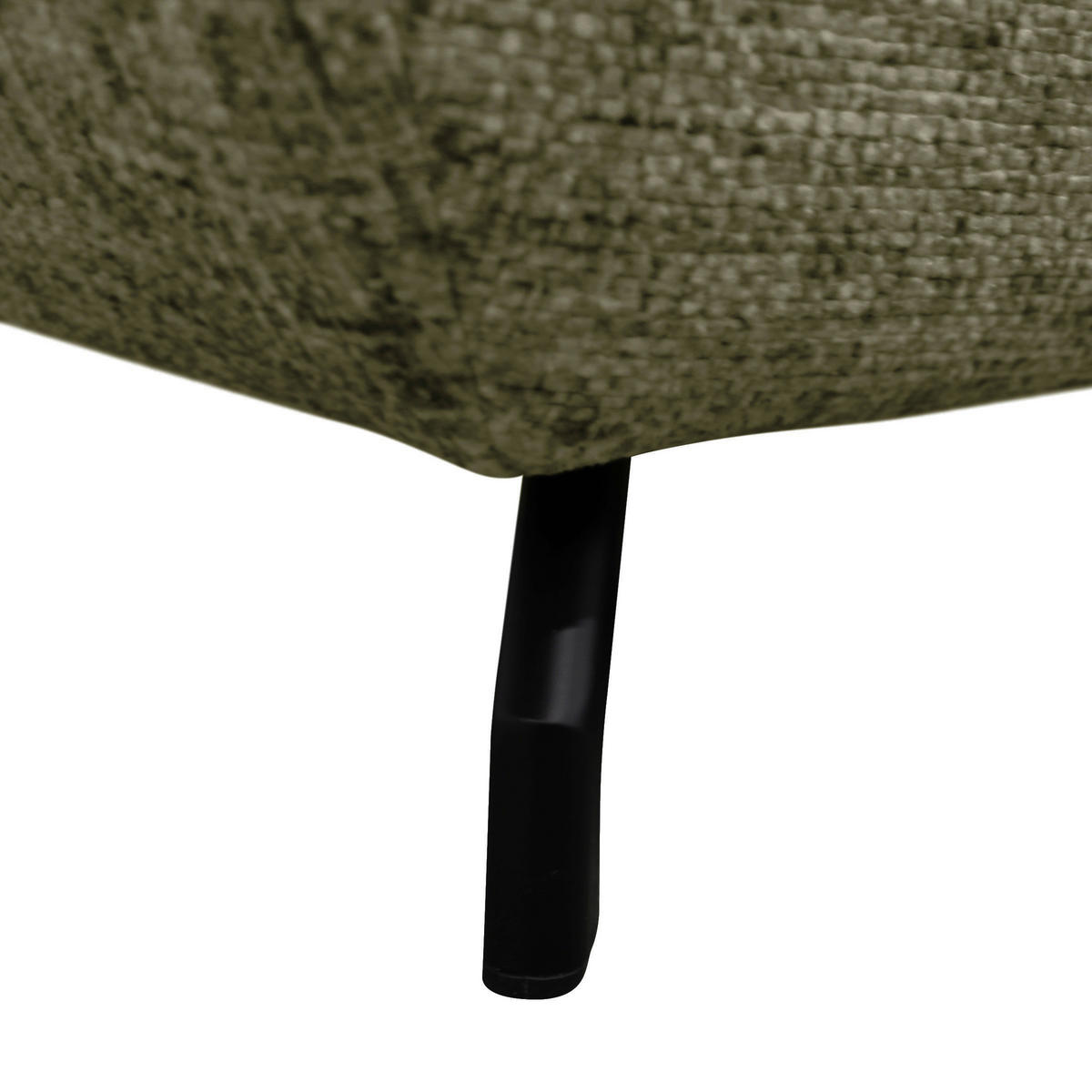 ECKSOFA in Struktur, Plüsch Grün  - Schwarz/Grün, Design, Textil/Metall (274/201cm) - MID.YOU