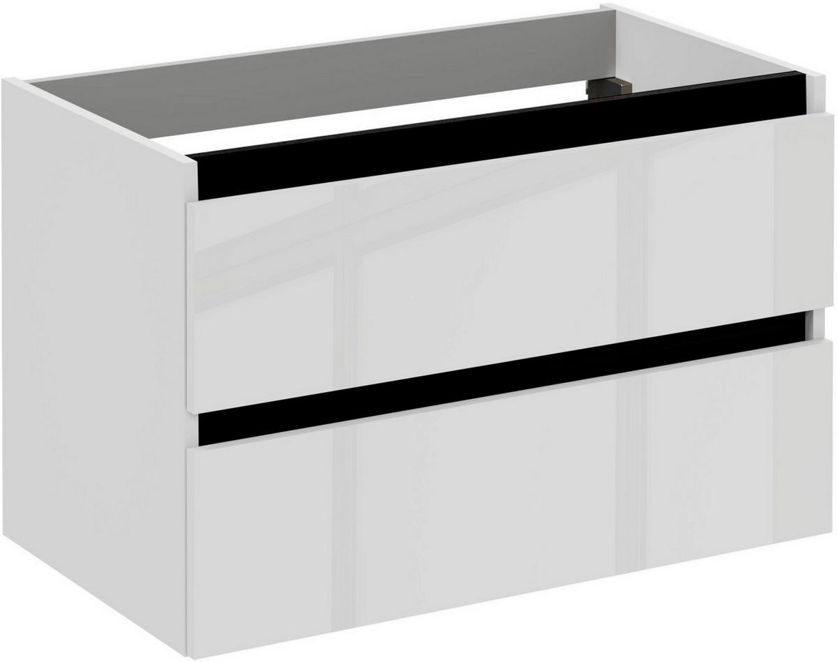 WASCHTISCHKOMBI  - Schwarz/Weiß, MODERN, Keramik/Holzwerkstoff (100,5/53/46cm) - Voleo