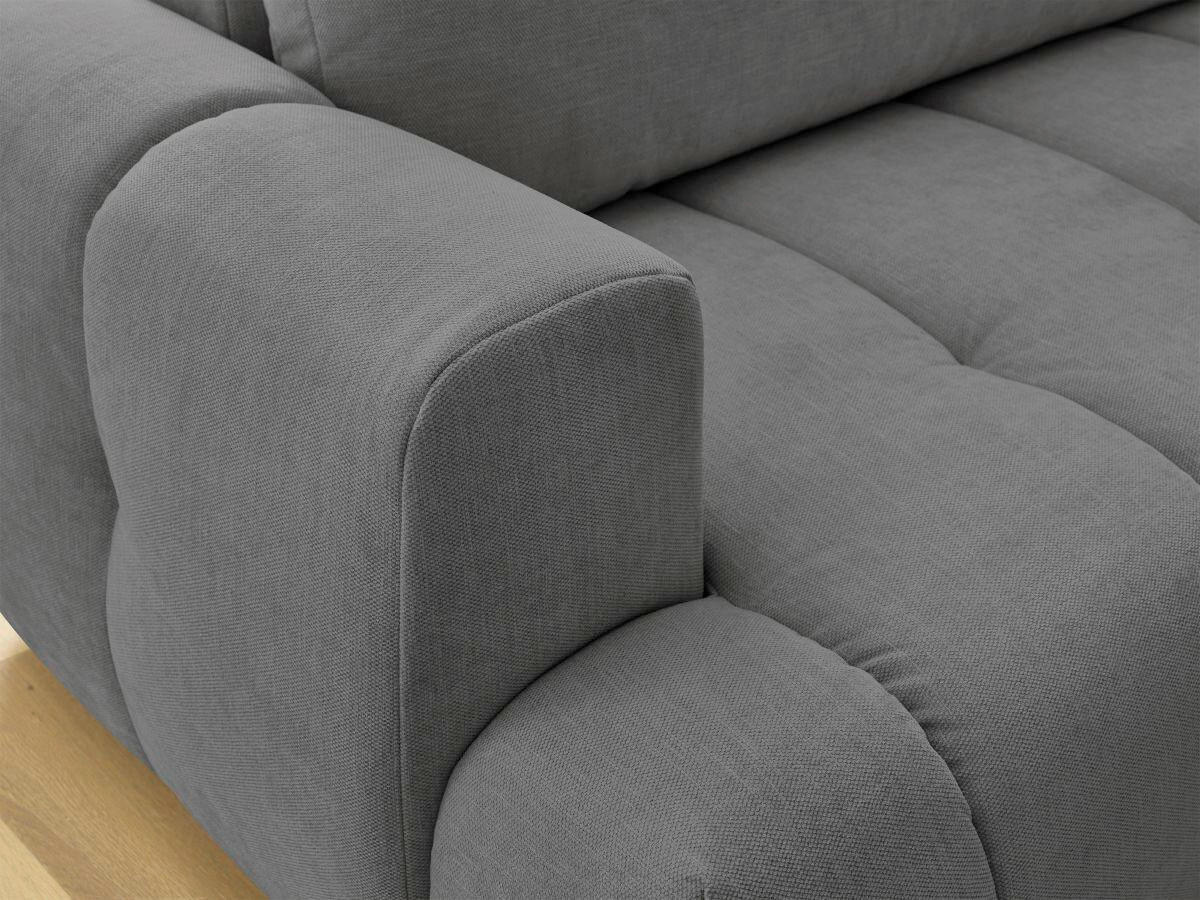 ECKSCHLAFSOFA FUJI Leinenoptik Dunkelgrau  inkl.  - Dunkelgrau/Schwarz, MODERN, Kunststoff/Textil (282/204cm)
