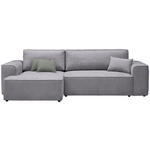 ECKSOFA in Plüsch Hellgrau  - Blaugrau/Hellgrau, Design, Kunststoff/Textil (152/288cm) - Xora