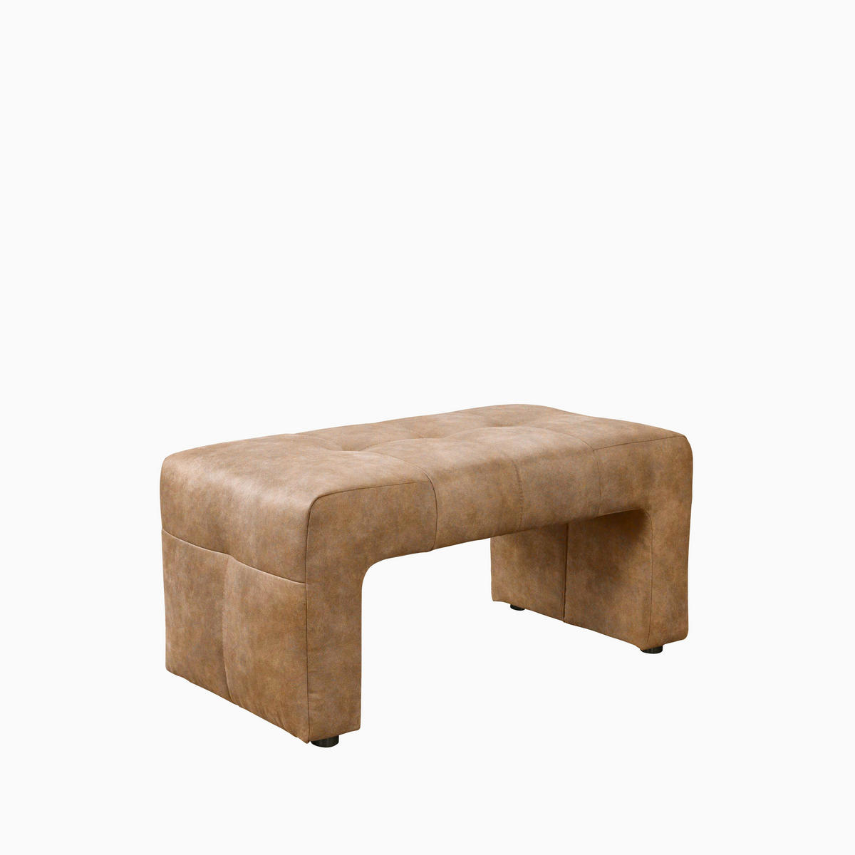 KLUPA  konjak  drvo, tekstil, drvni materijal      - crna/konjak, Moderno, drvni materijal/drvo (100/51/54cm) - Livetastic