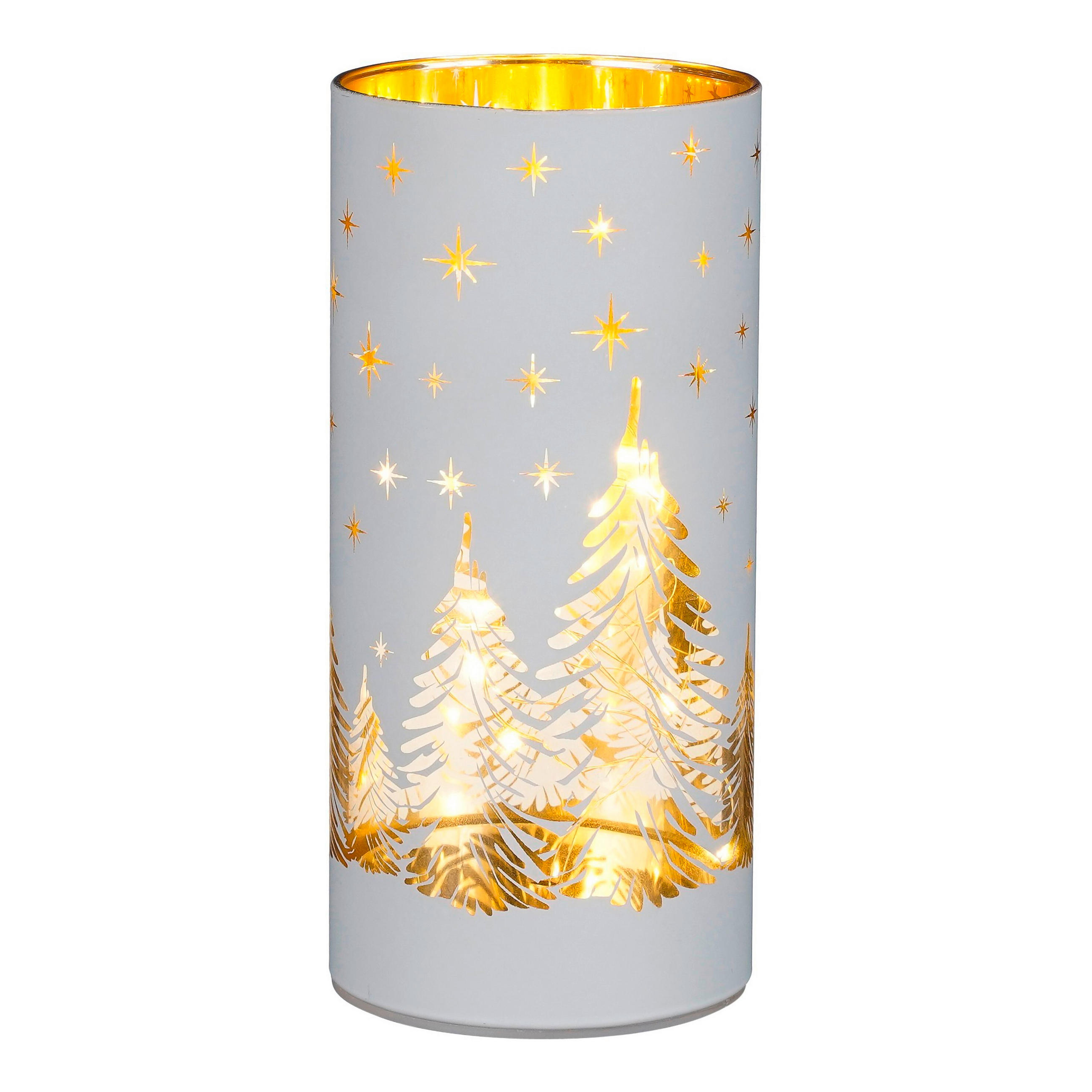 LED SVJETILJKA DEKORATIVNA  - srebrne boje, Basics, staklo (7/7/15cm) - X-Mas