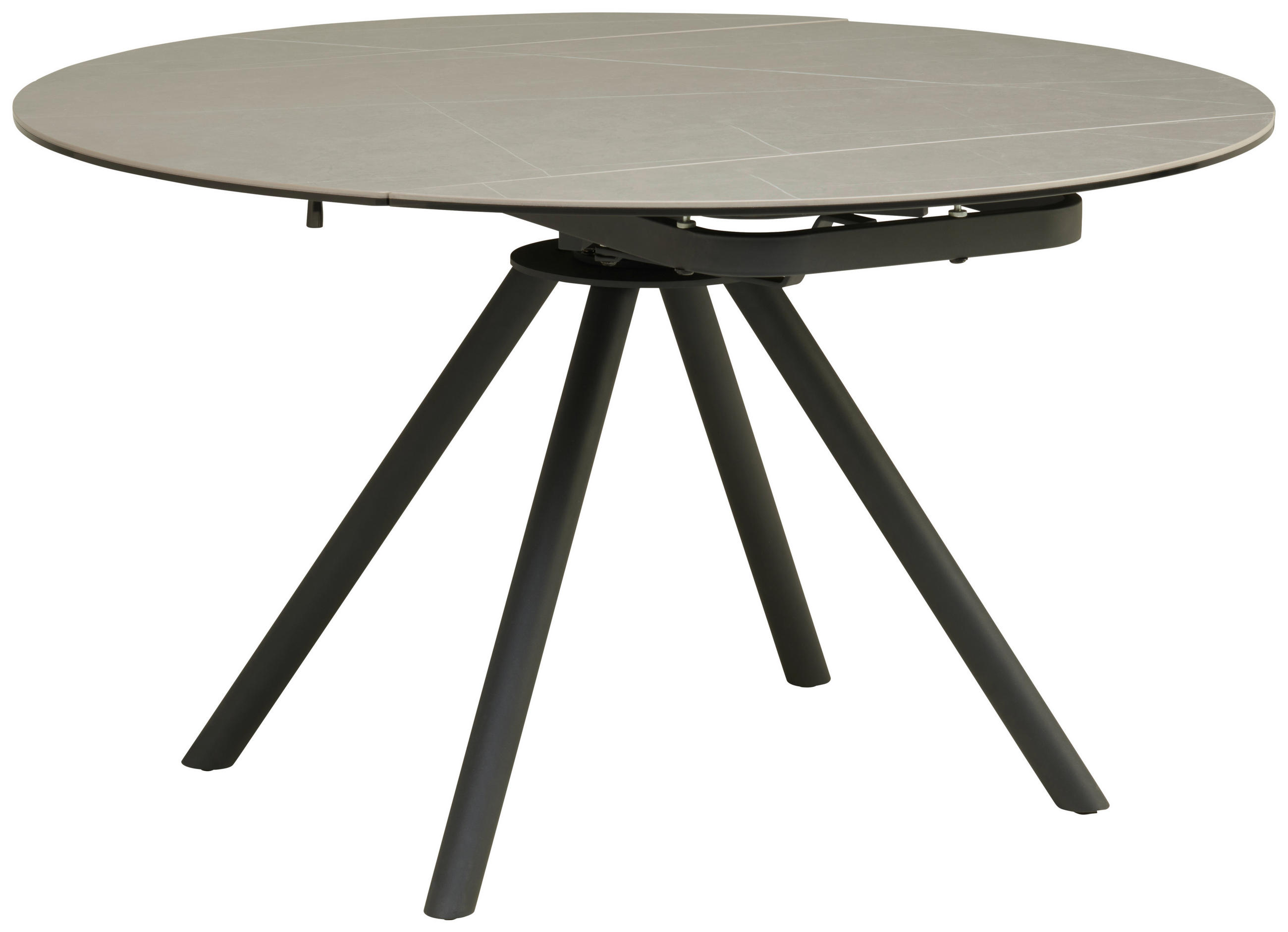 ESSTISCH in Metall, Glas, Keramik  - Schwarz/Grau, LIFESTYLE, Glas/Keramik (80-130/75-77/130cm) - MID.YOU