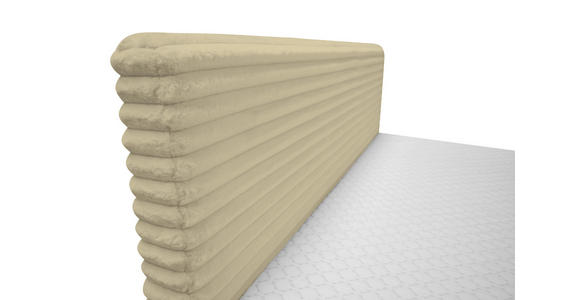 BOXBETT 160/200 cm in Creme - Creme/Schwarz, Design, Holz/Holzwerkstoff (160/200cm) - Xora