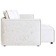 WOHNLANDSCHAFT Creme Webstoff  - Creme/Schwarz, MODERN, Kunststoff/Textil (153/350/153cm) - Xora