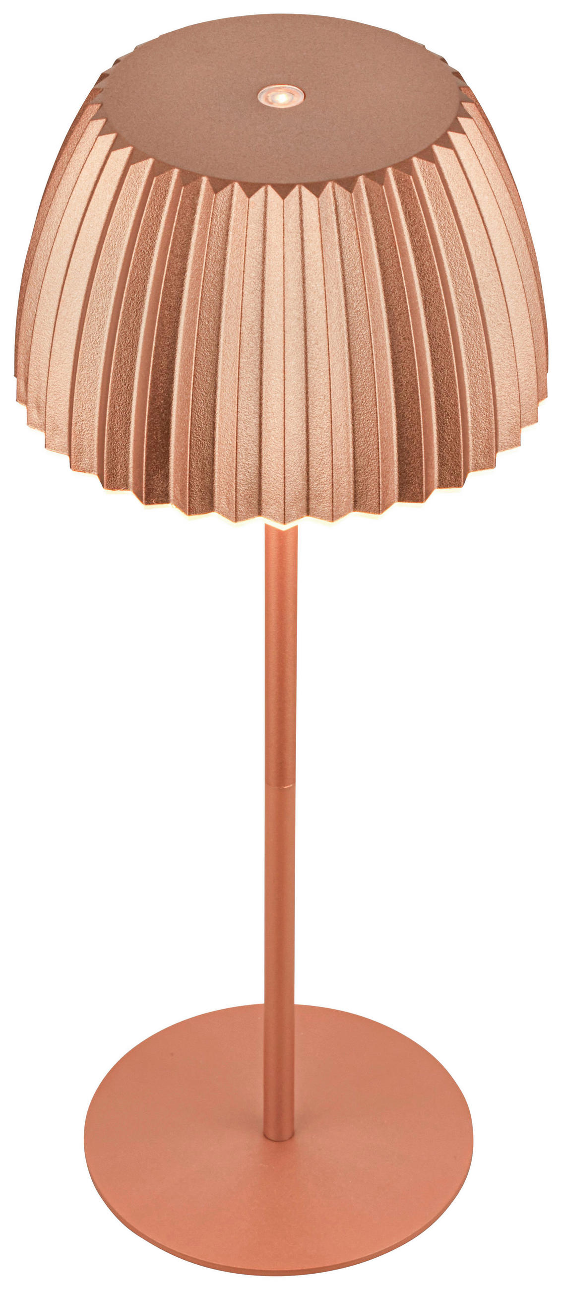 AKKU-TISCHLEUCHTE 14,5/36,5 cm  - Kupferfarben, Basics, Kunststoff/Metall (14,5/36,5cm)