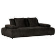 SCHLAFSOFA Chenille Anthrazit  - Anthrazit/Schwarz, KONVENTIONELL, Kunststoff/Textil (235-255/80/116-138cm) - Carryhome