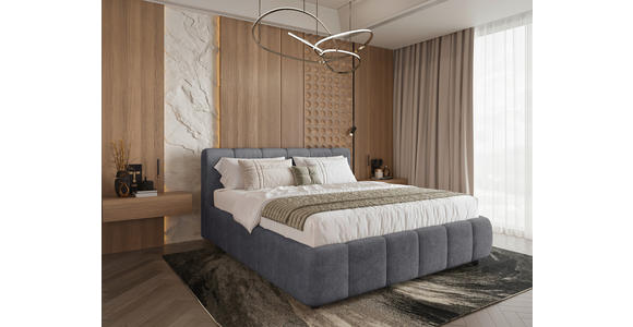 POLSTERBETT Lattenrost, Bettkasten Anthrazit 140/200 cm  - Anthrazit/Schwarz, KONVENTIONELL, Holz/Kunststoff (140/200cm) - Carryhome