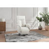 DREHSTUHL Weiss  - Weiss/Schwarz, Modern, Leder/Metall (75/112/82cm) - Sit & More