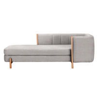 RÉCAMIERE in Plüsch Greige  - Greige/Naturfarben, Design, Holz/Textil (216/90/109cm) - Niels Andersson