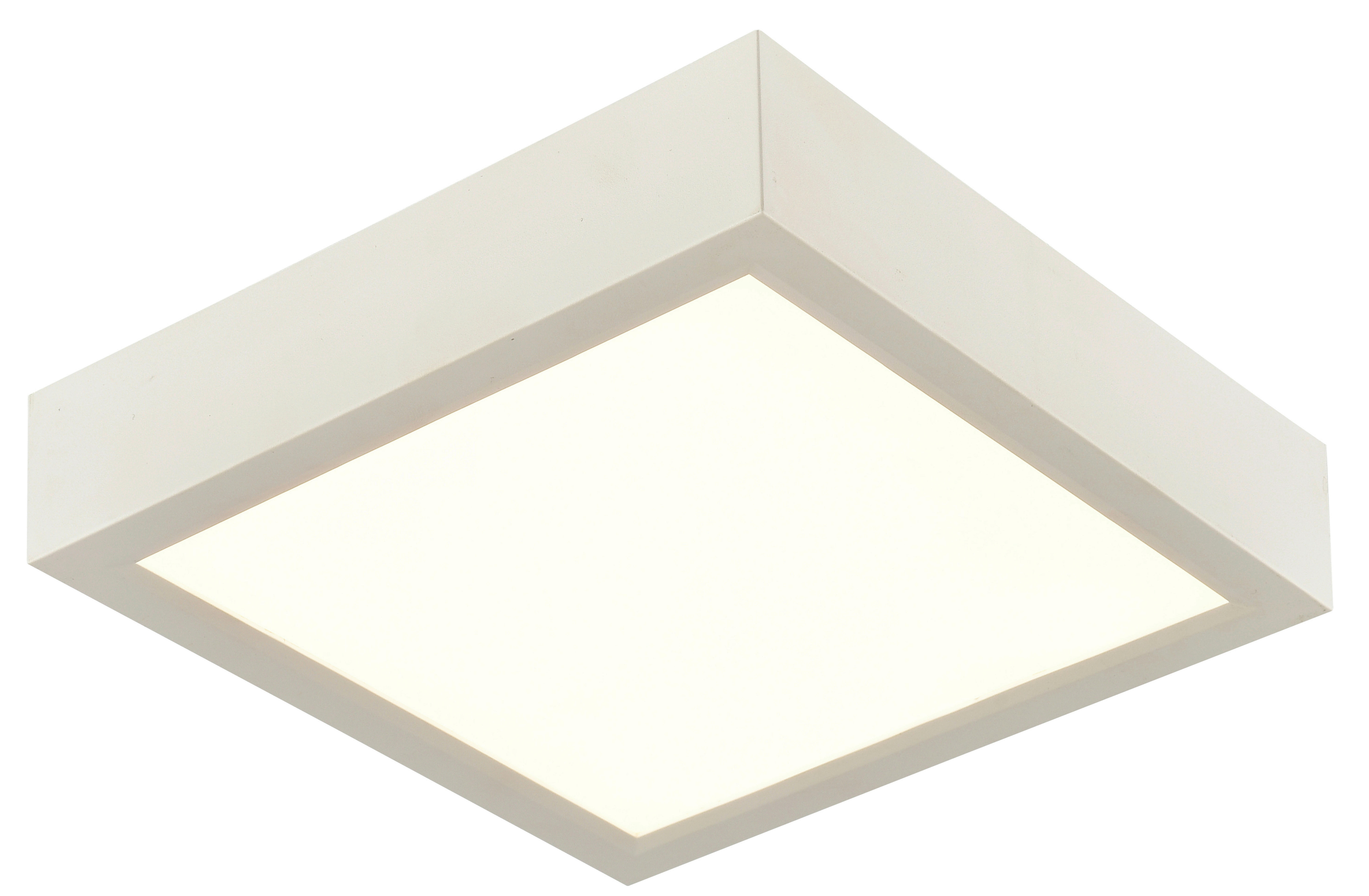 LED-DECKENLEUCHTE 15 W    22,5/22,5/3,6 cm  - Weiß, KONVENTIONELL, Kunststoff (22,5/22,5/3,6cm) - Boxxx
