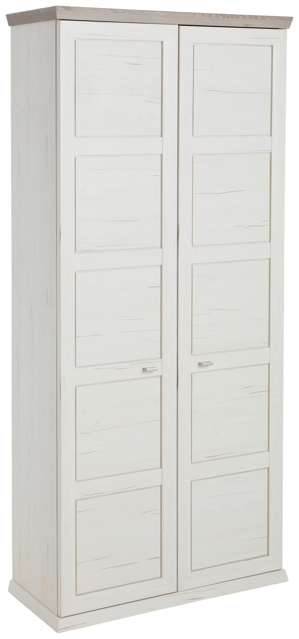 Hom`in Schuhschrank Grau, Weiß 90.2x196.7x38.5 cm