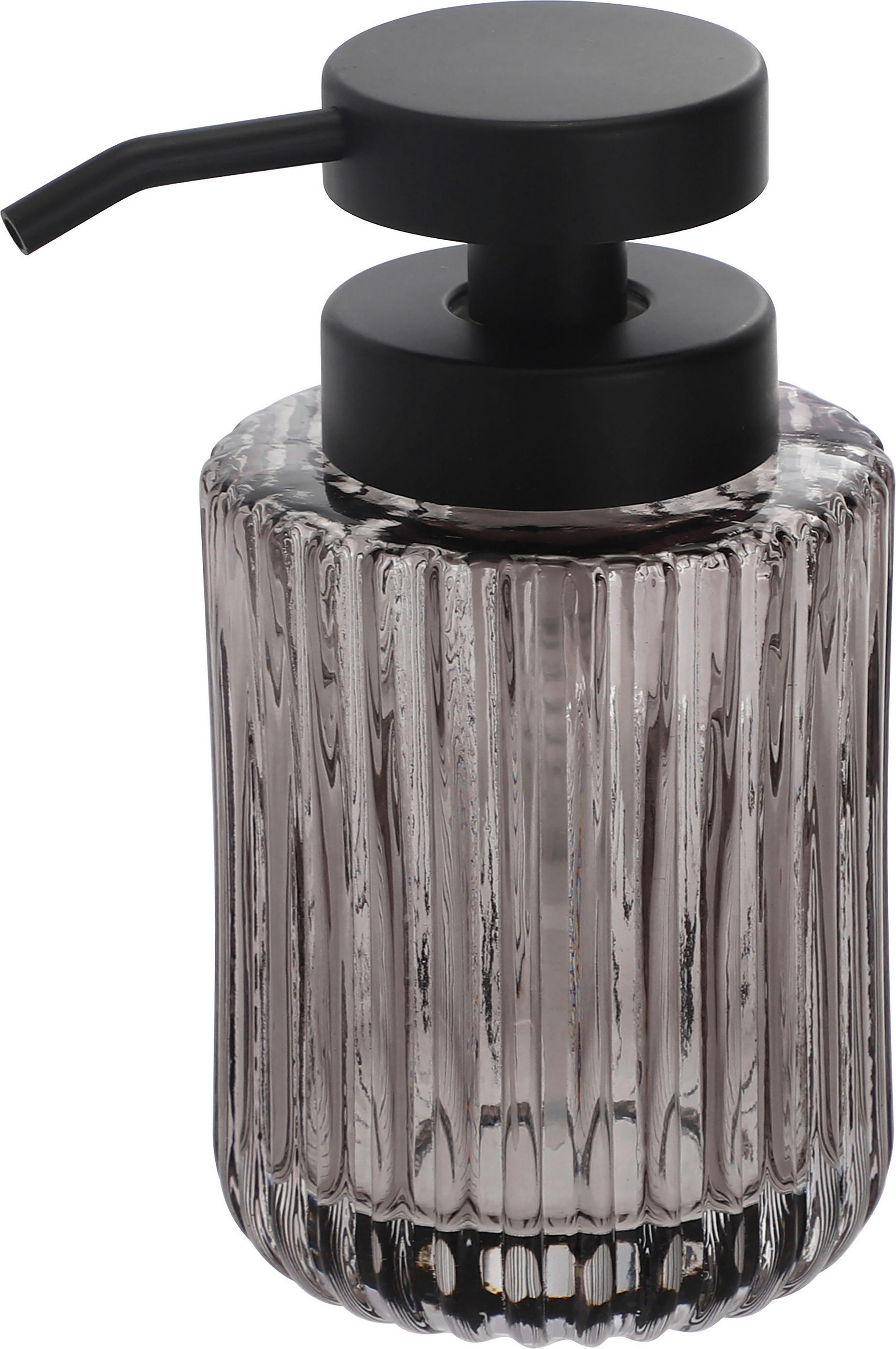 DÁVKOVAČ MYDLA sivá, čierna - čierna/sivá, Basics, plast/sklo (7,8/14,5cm) - Homeware