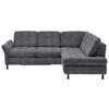 ECKSOFA in Webstoff Anthrazit  - Anthrazit/Schwarz, Konventionell, Textil/Metall (242/210cm) - Beldomo Style