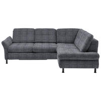 ECKSOFA in Webstoff Anthrazit  - Anthrazit/Schwarz, Konventionell, Textil/Metall (242/210cm) - Beldomo Style