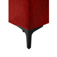 SCHLAFSOFA Flachgewebe Bordeaux  - Bordeaux/Schwarz, Design, Textil/Metall (203/75/100cm) - Carryhome