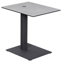 SIDOBORD i metall, glas, keramik 45/35/45-65 cm  - grå/antracit, Design, metall/glas (45/35/45-65cm) - Dieter Knoll
