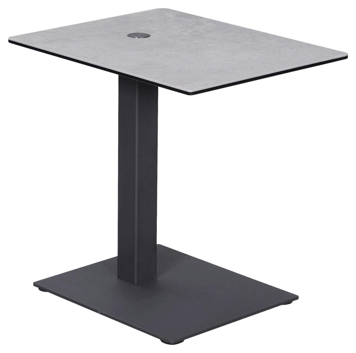 SIDOBORD i metall, glas, keramik 45/35/45-65 cm  - grå/antracit, Design, metall/glas (45/35/45-65cm) - Dieter Knoll