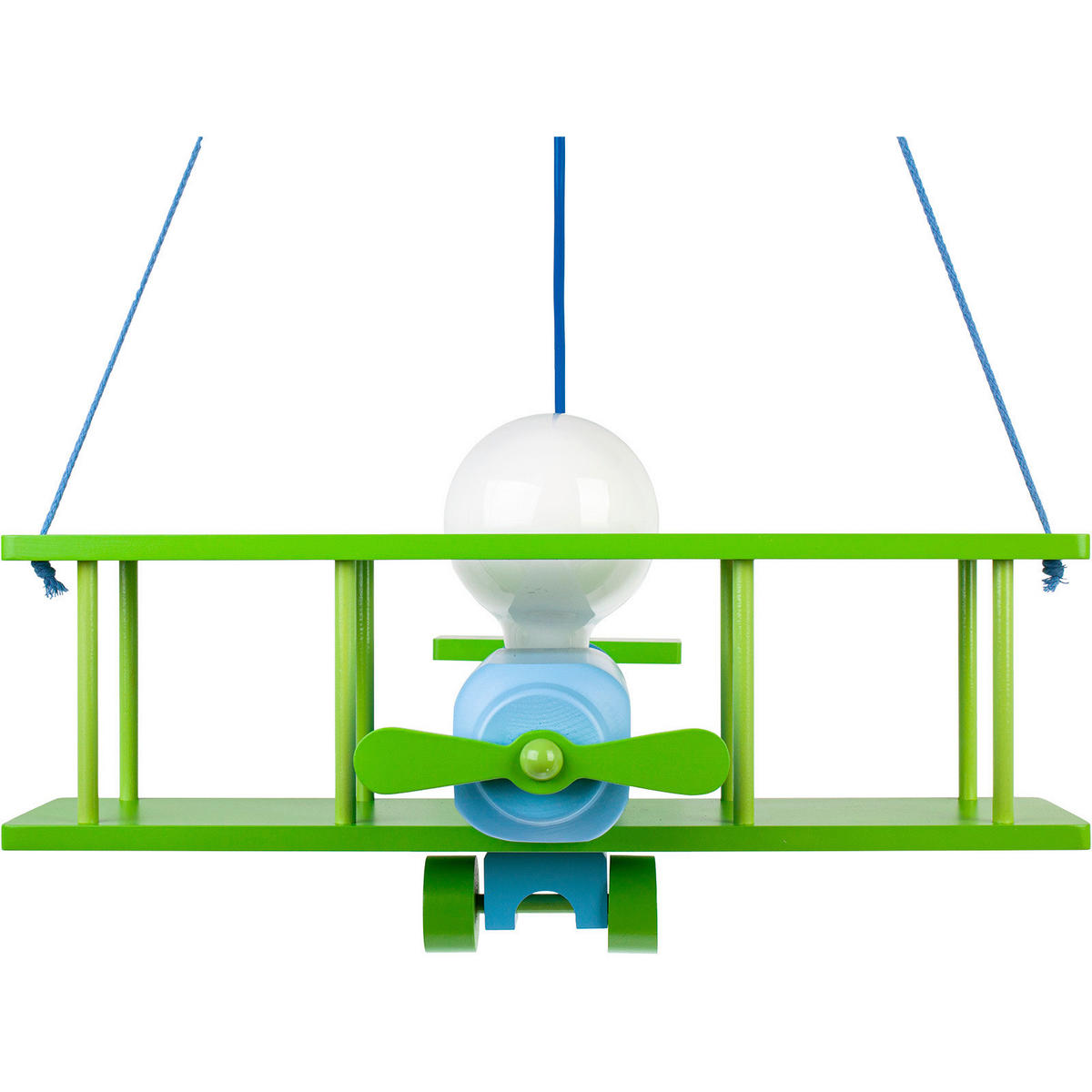 KINDERHÄNGELEUCHTE  42/45/75 cm    - Blau/Grün, KONVENTIONELL, Holz (42/45/75cm)
