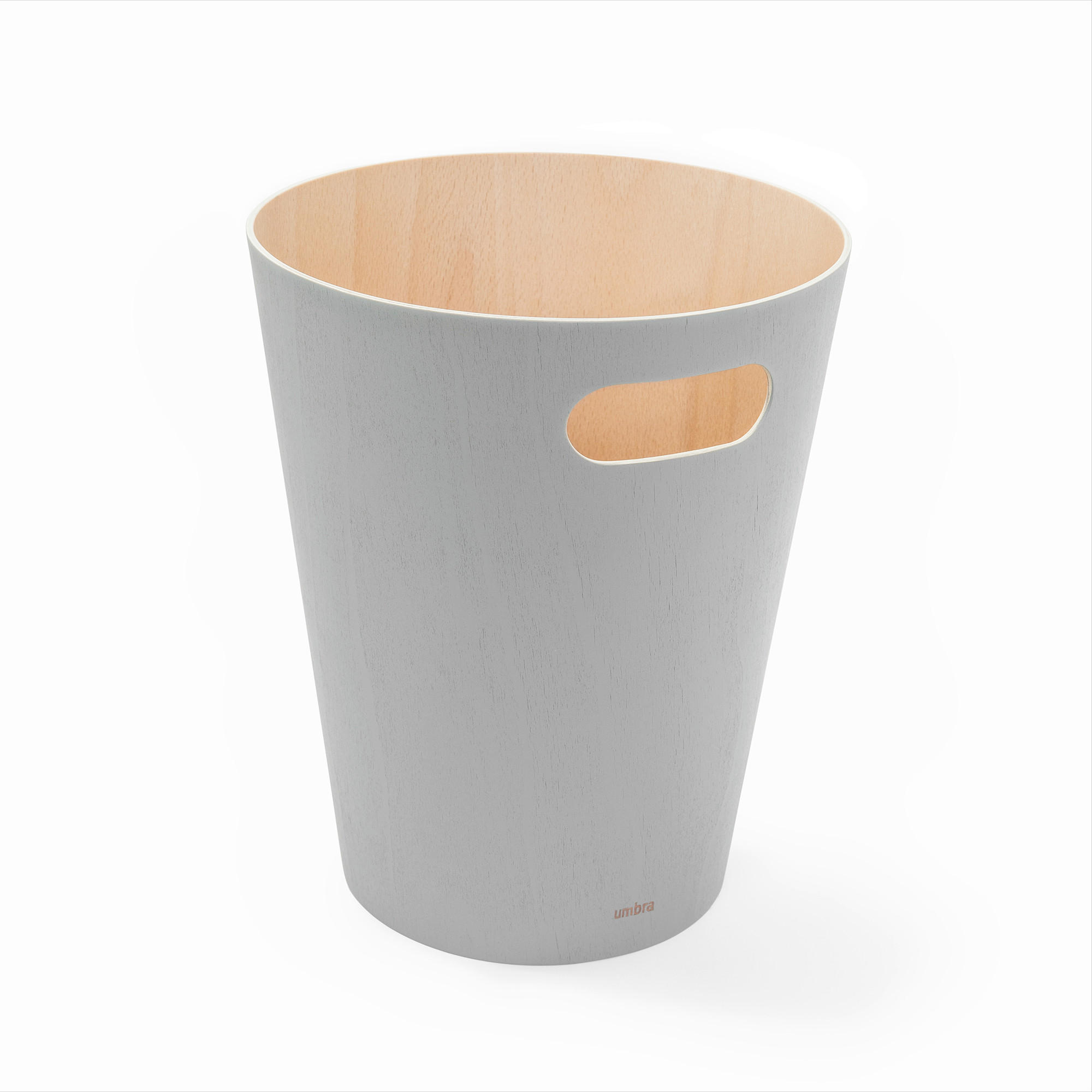 PAPIERKORB Woodrow 7,5 L  - Naturfarben/Grau, Design, Holz (23/28/23cm) - Umbra