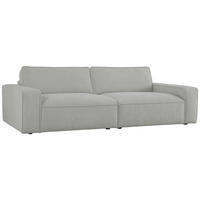 3-SITS SOFFA i ljusgrå  - ljusgrå/svart, Klassisk, metall/trä (246/78/111cm) - Novel