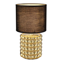 TISCHLEUCHTE - Goldfarben, Konventionell, Keramik/Textil (18,5/33cm) - Globo