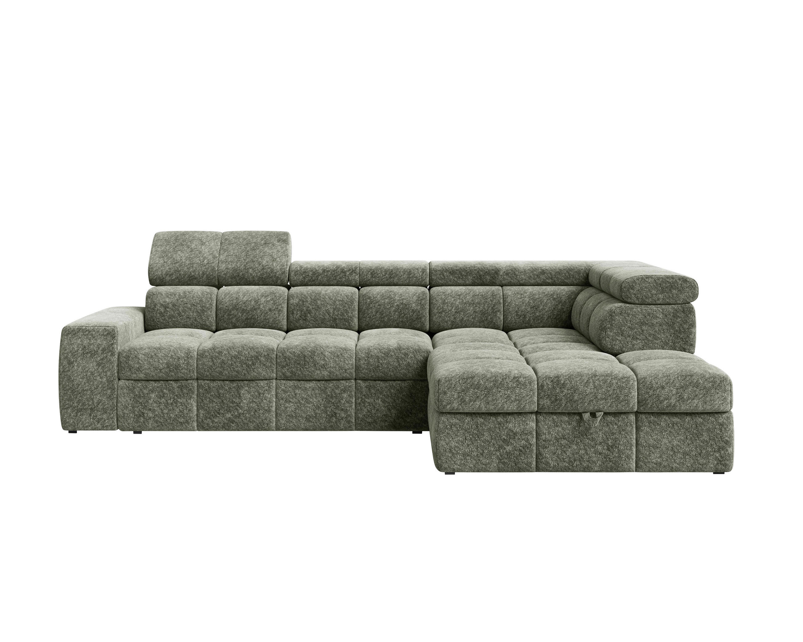Milino Ecksofa Dunkelgrün 292x204 cm