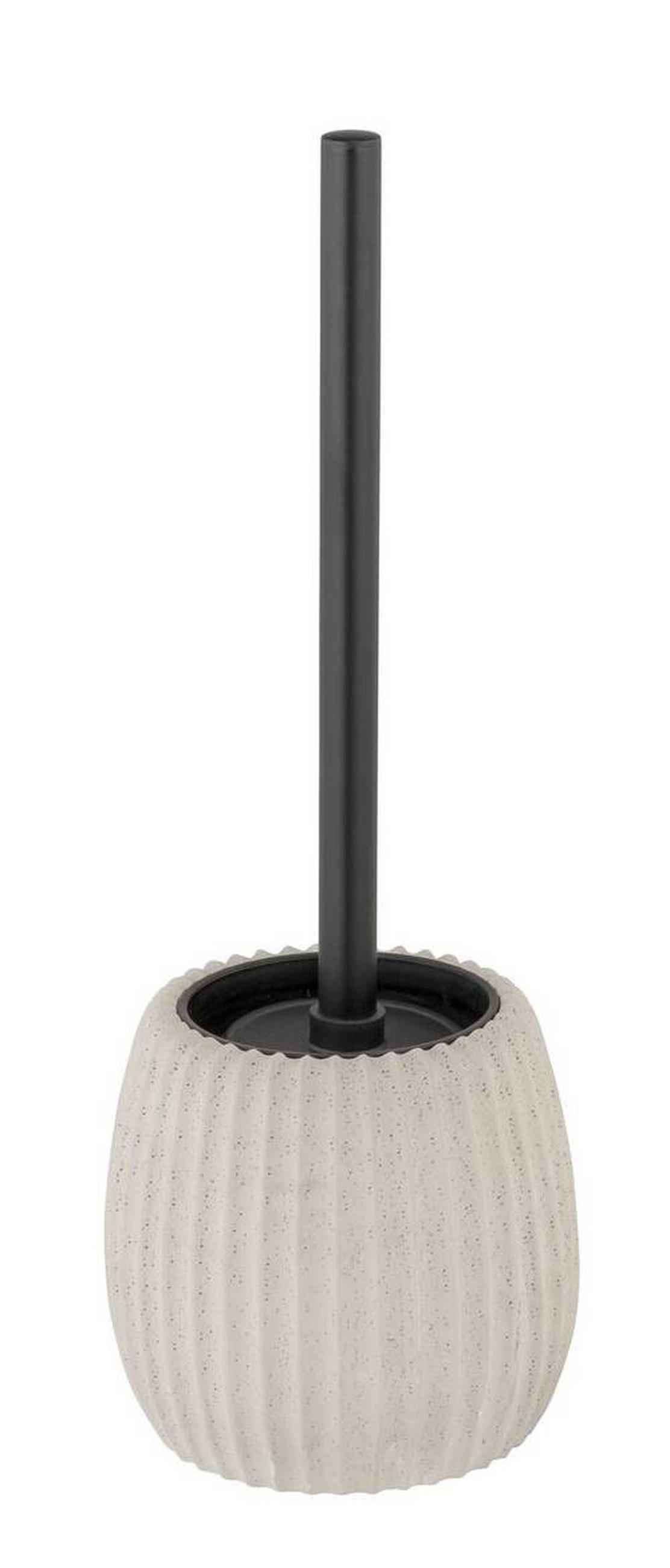 WC SADA - ŠTĚTKA A DRŽÁK - černá/světle šedá, Basics, kov/plast (12,5/37,5/12,5cm) - Wenko