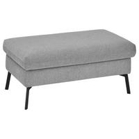 HOCKER Flachgewebe Grau  - Schwarz/Grau, Design, Textil/Metall (112/47/67cm) - Musterring