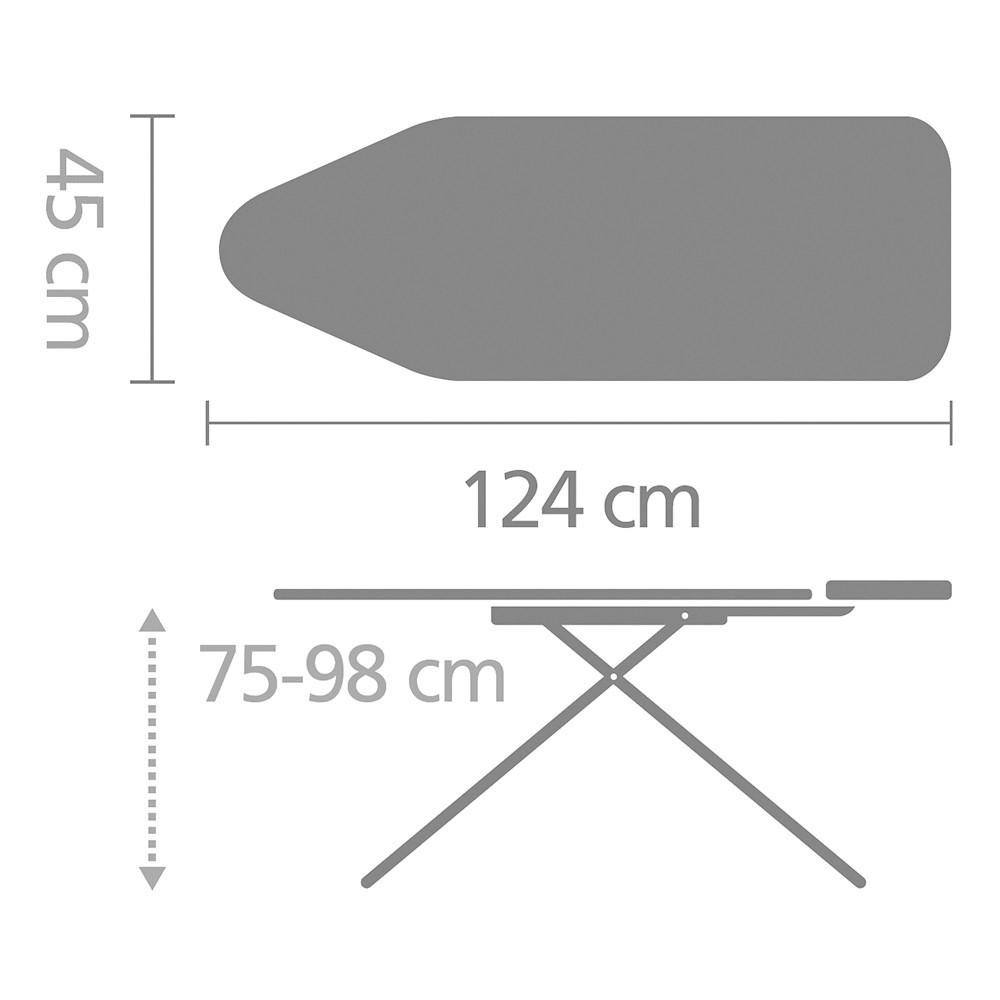 LIKALNA DESKA - črna, Basics, tekstil (49/159/8cm) - Brabantia